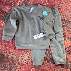 Carter's Green Sweatshirt and pants Set